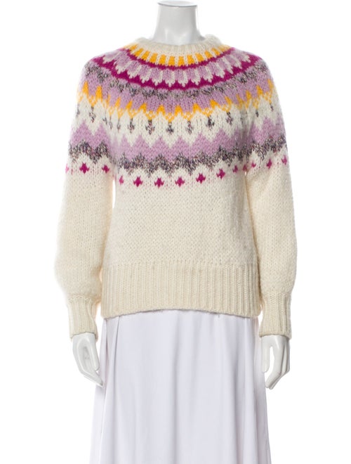 La Maille Sezane Mohair Printed Sweater