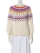 La Maille Sezane Mohair Printed Sweater