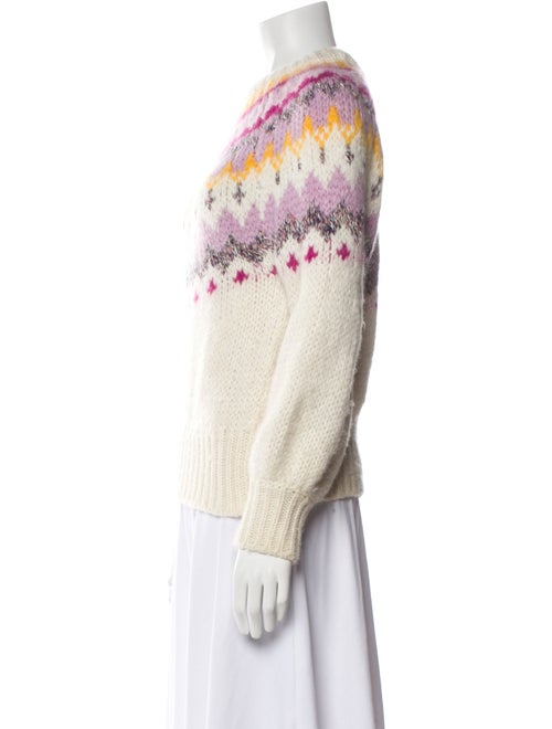 La Maille Sezane Mohair Printed Sweater