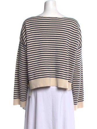 La Maille Sezane Striped Scoop Neck Sweater