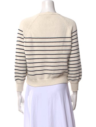 La Maille Sezane Striped Crew Neck Sweater