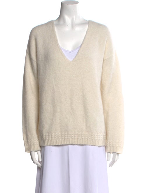 La Maille Sezane Baby Alpaca V-Neck Sweater