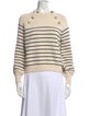 La Maille Sezane Striped Crew Neck Sweater
