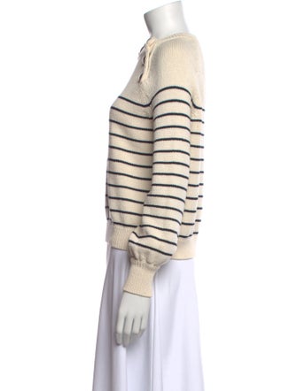 La Maille Sezane Striped Crew Neck Sweater