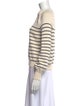 La Maille Sezane Striped Crew Neck Sweater