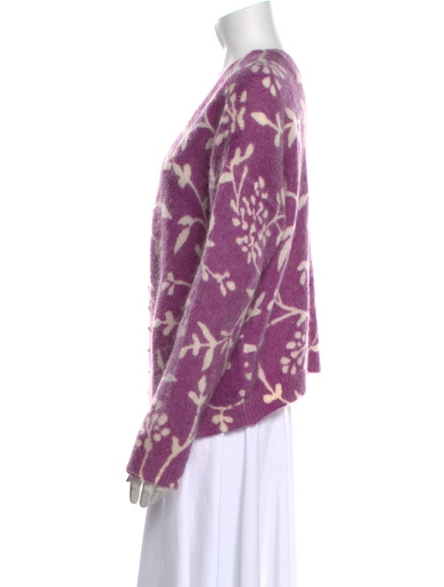 La Maille Sezane Printed V-Neck Sweater