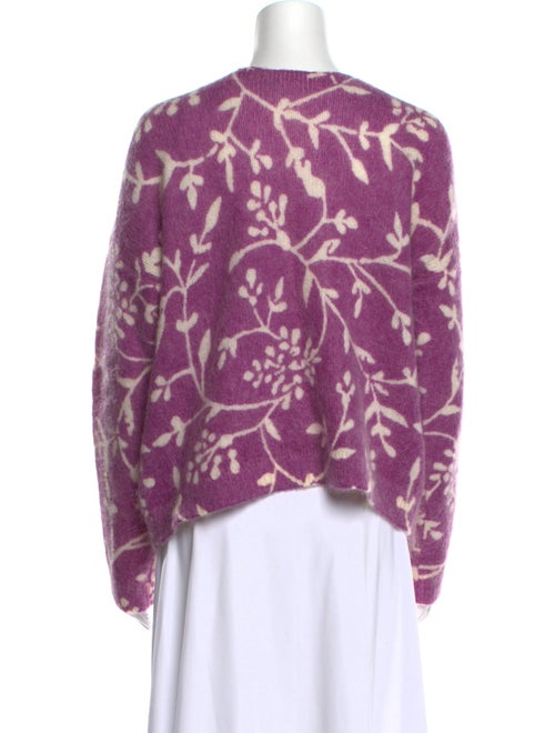 La Maille Sezane Printed V-Neck Sweater
