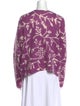 La Maille Sezane Printed V-Neck Sweater