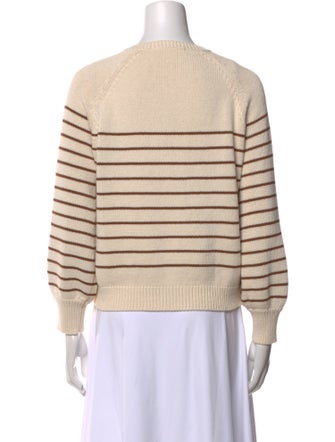 La Maille Sezane Striped Crew Neck Sweater