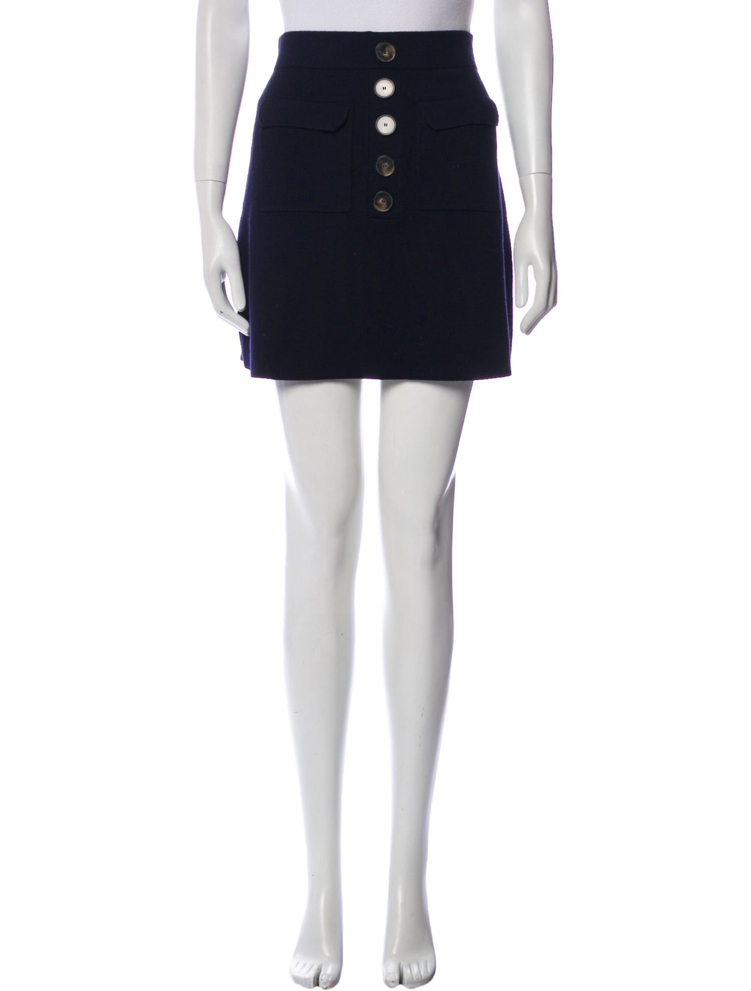 La Maille Sezane Merino Wool Mini Skirt