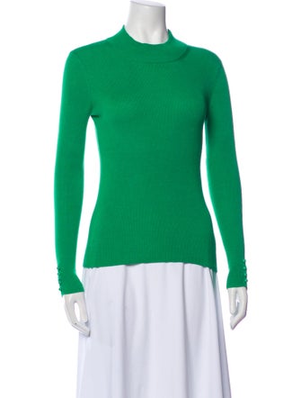 La Maille Sezane Mock Neck Long Sleeve Top