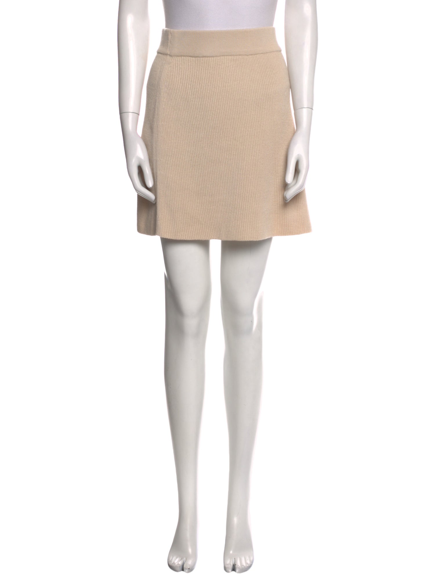 La Maille Sezane Merino Wool Mini Skirt