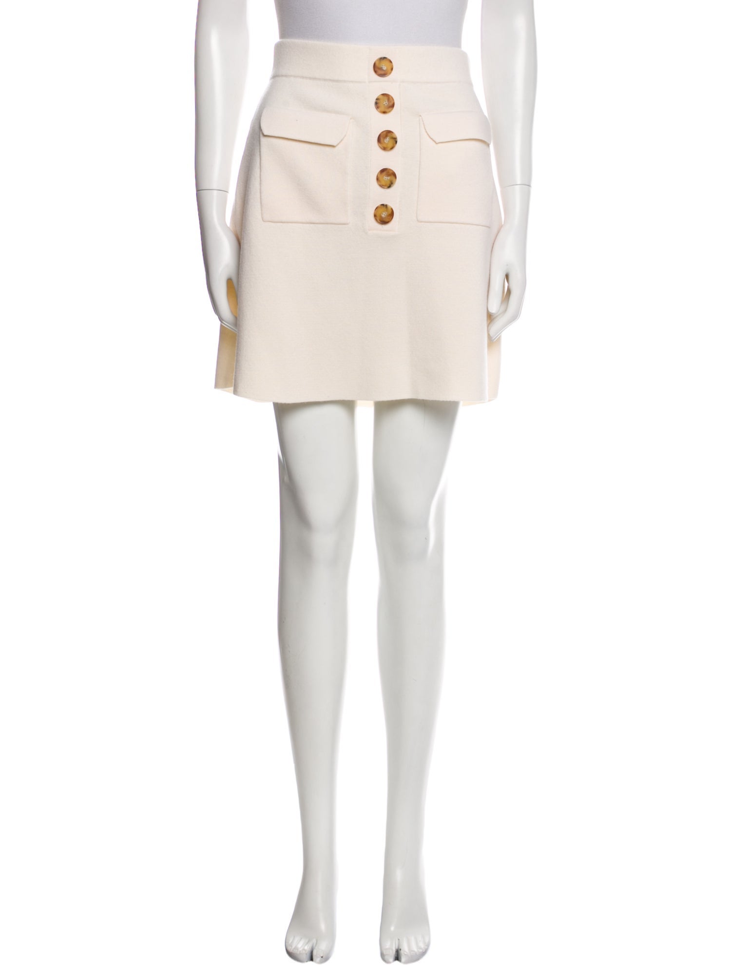 La Maille Sezane Merino Wool Mini Skirt