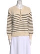 La Maille Sezane Striped Crew Neck Sweater