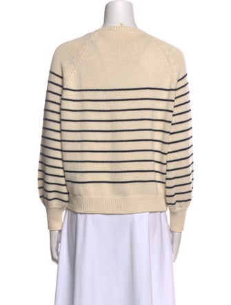 La Maille Sezane Striped Crew Neck Sweater
