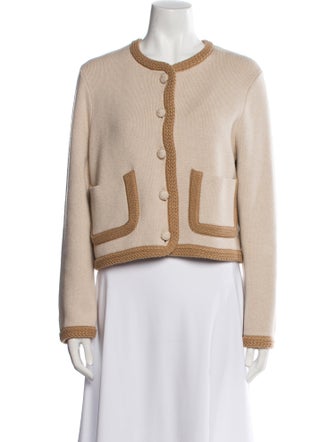 La Maille Sezane Colorblock Pattern Scoop Neck Sweater