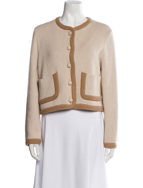 La Maille Sezane Colorblock Pattern Scoop Neck Sweater