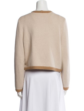 La Maille Sezane Colorblock Pattern Scoop Neck Sweater