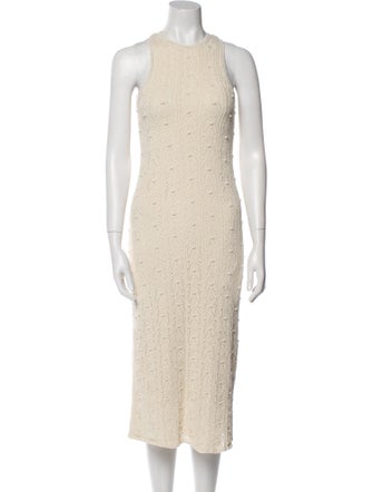 La Maille Sezane Crew Neck Midi Length Dress