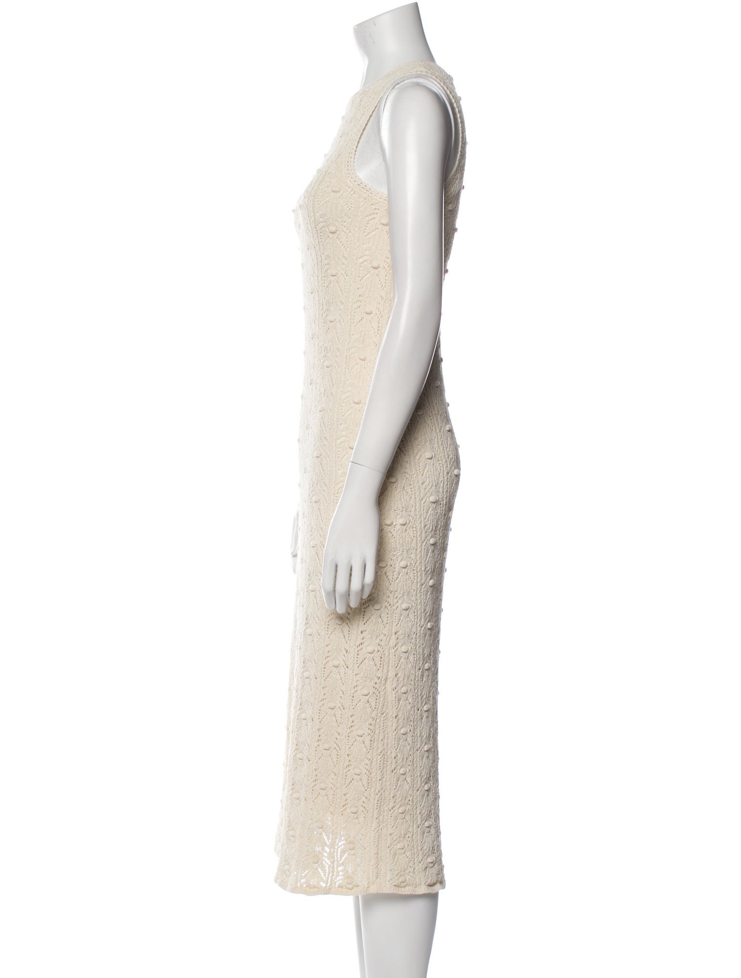 La Maille Sezane Crew Neck Midi Length Dress