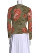 La Maille Sezane Floral Print Scoop Neck Sweater