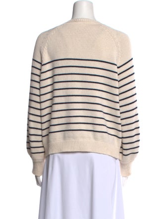 La Maille Sezane Striped Crew Neck Sweater