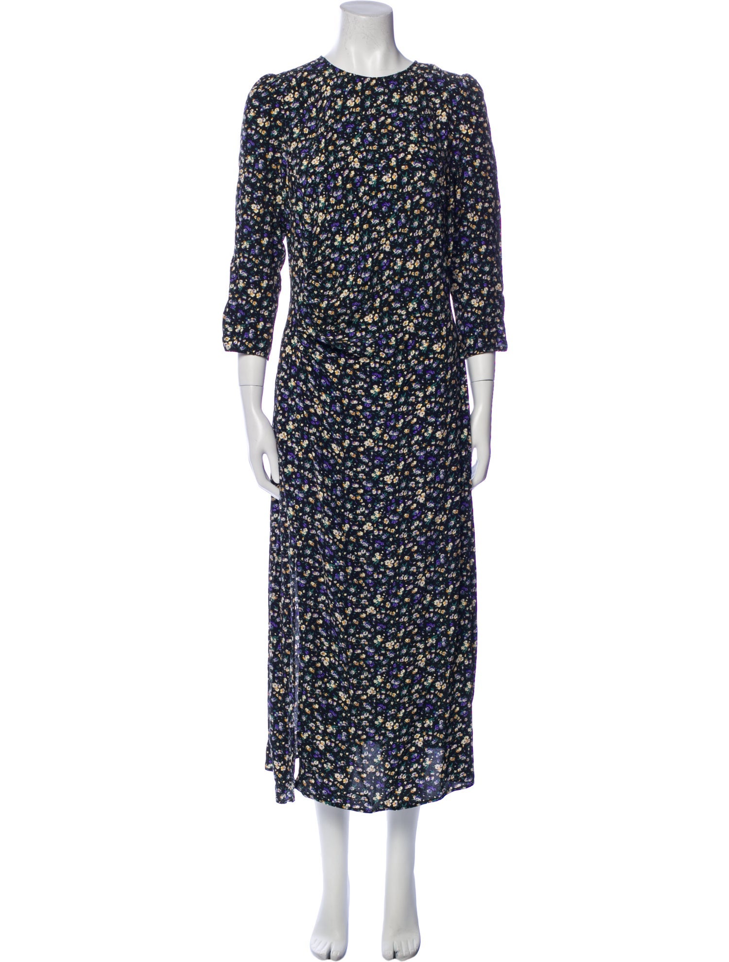 La Maille Sezane Floral Print Long Dress