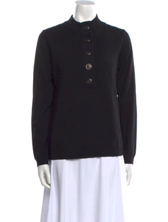 La Maille Sezane Merino Wool Mock Neck Sweater