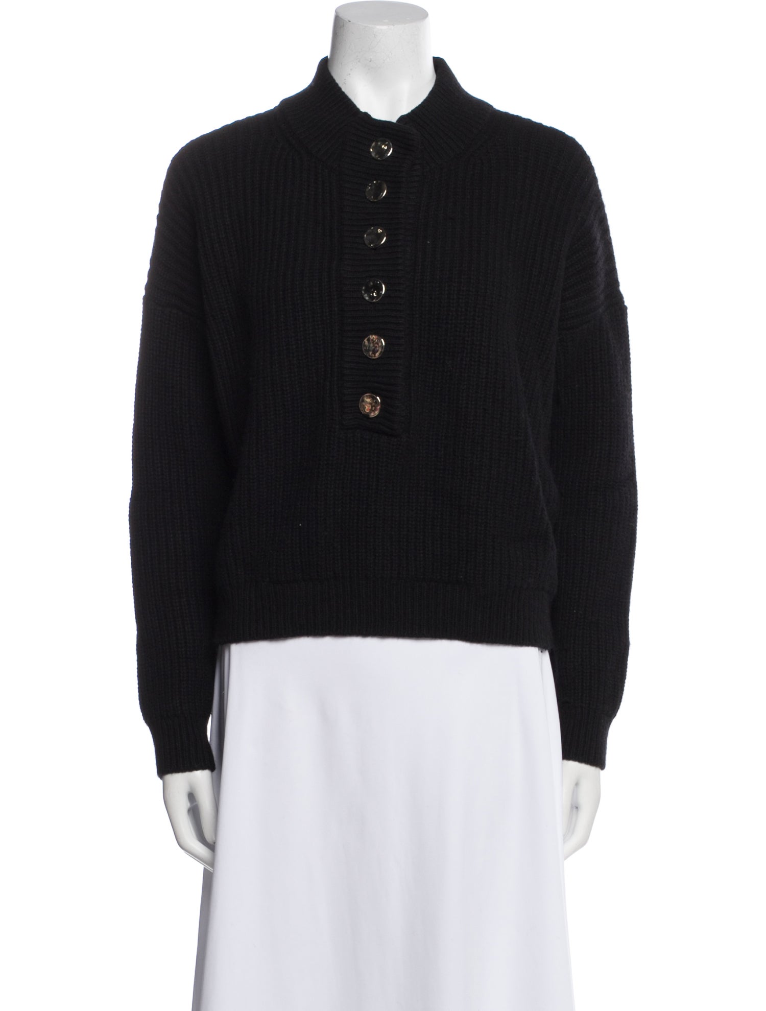 La Maille Sezane Mock Neck Sweater