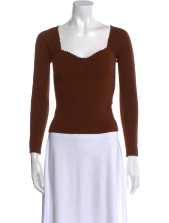 La Maille Sezane Square Neckline Sweater