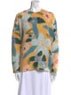 La Maille Sezane Floral Print Crew Neck Sweater