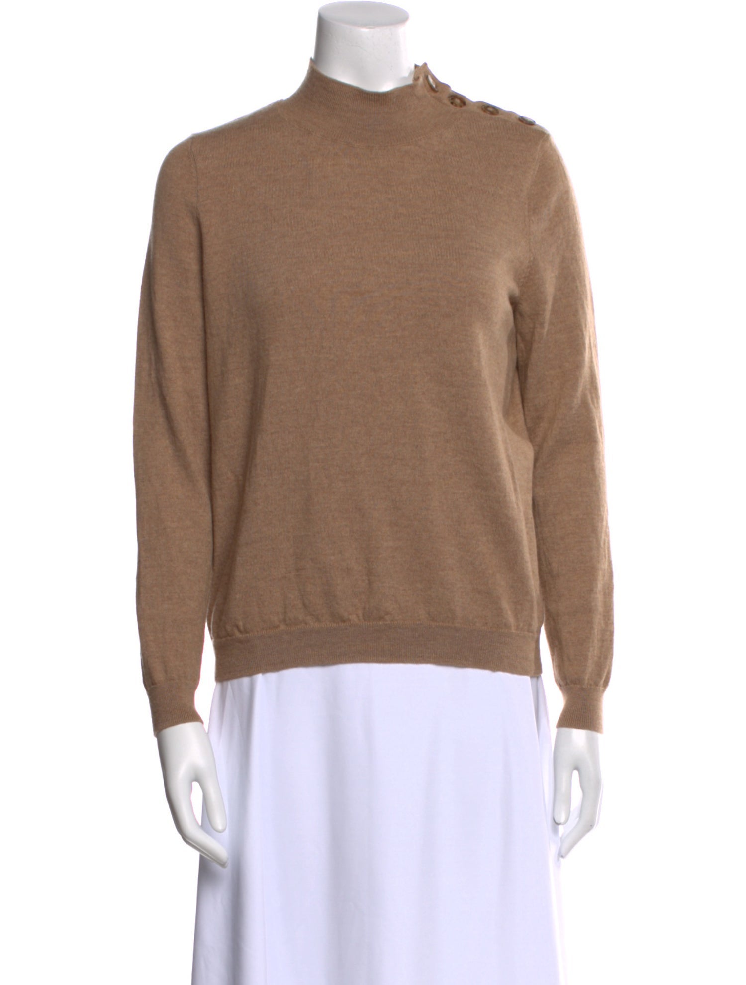 La Maille Sezane Mock Neck Sweater