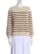 La Maille Sezane Striped Bateau Neckline Sweatshirt