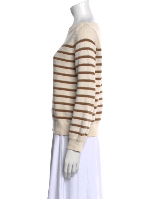La Maille Sezane Striped Bateau Neckline Sweatshirt