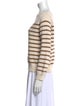 La Maille Sezane Striped Bateau Neckline Sweatshirt