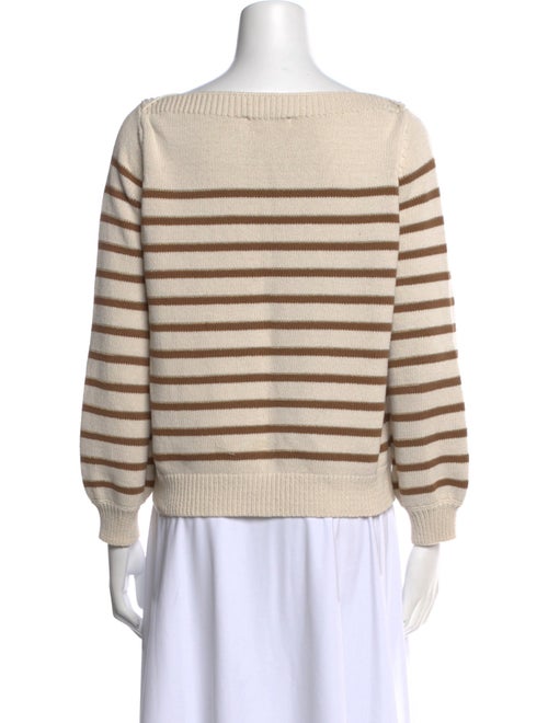 La Maille Sezane Striped Bateau Neckline Sweatshirt
