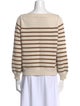 La Maille Sezane Striped Bateau Neckline Sweatshirt