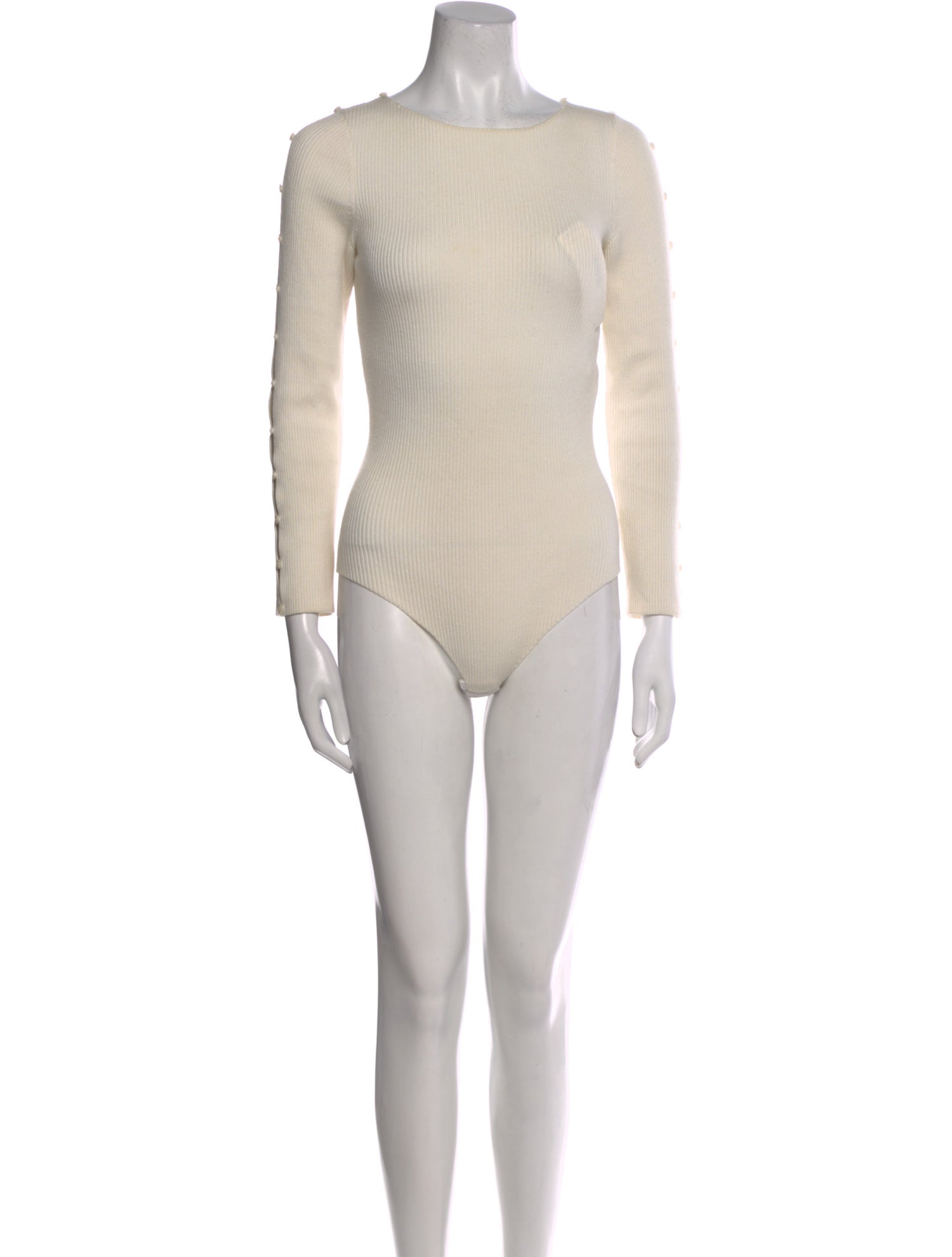 La Maille Sezane Bateau Neckline Long Sleeve Bodysuit