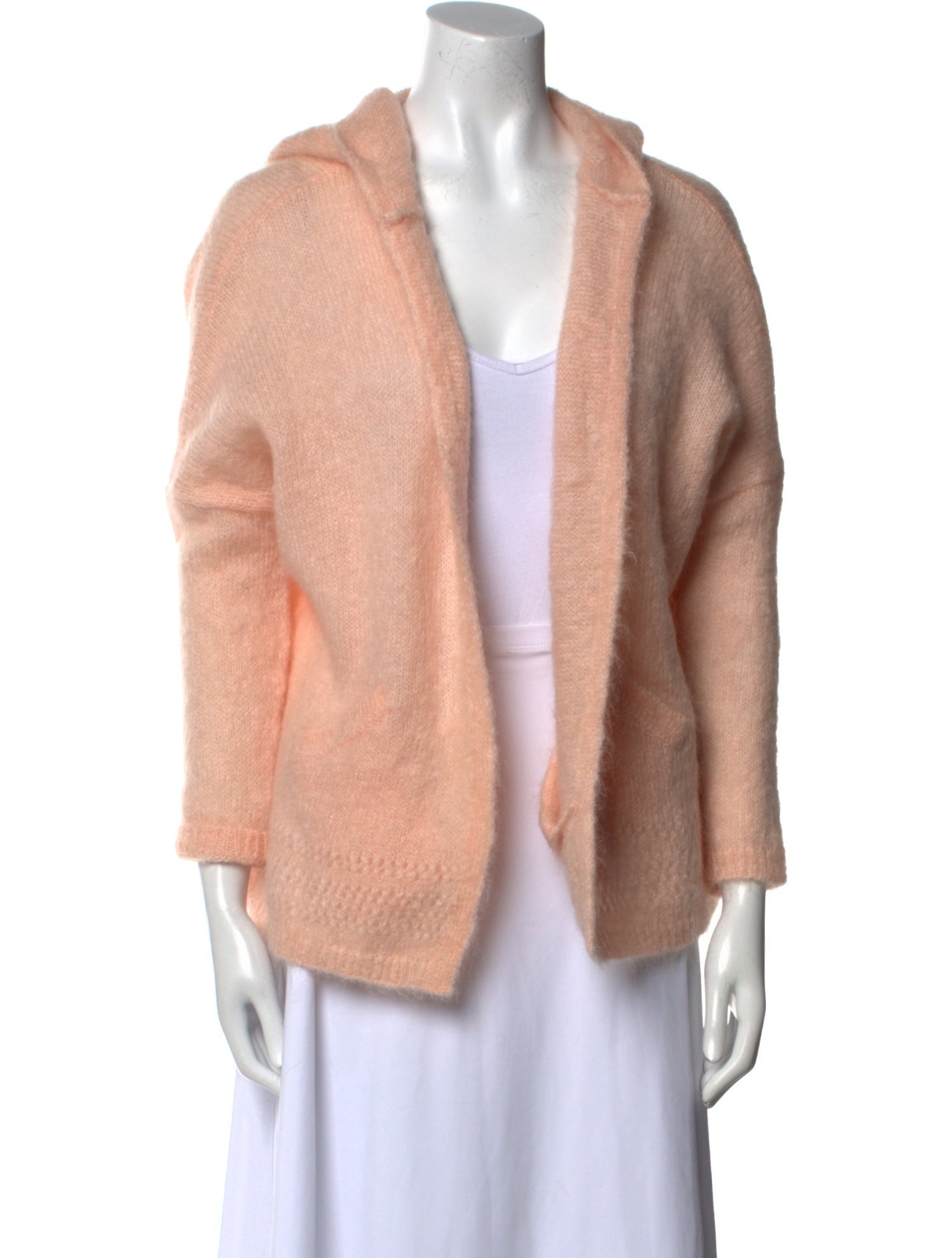 La Maille Sezane Kid Mohair Open Front Sweater