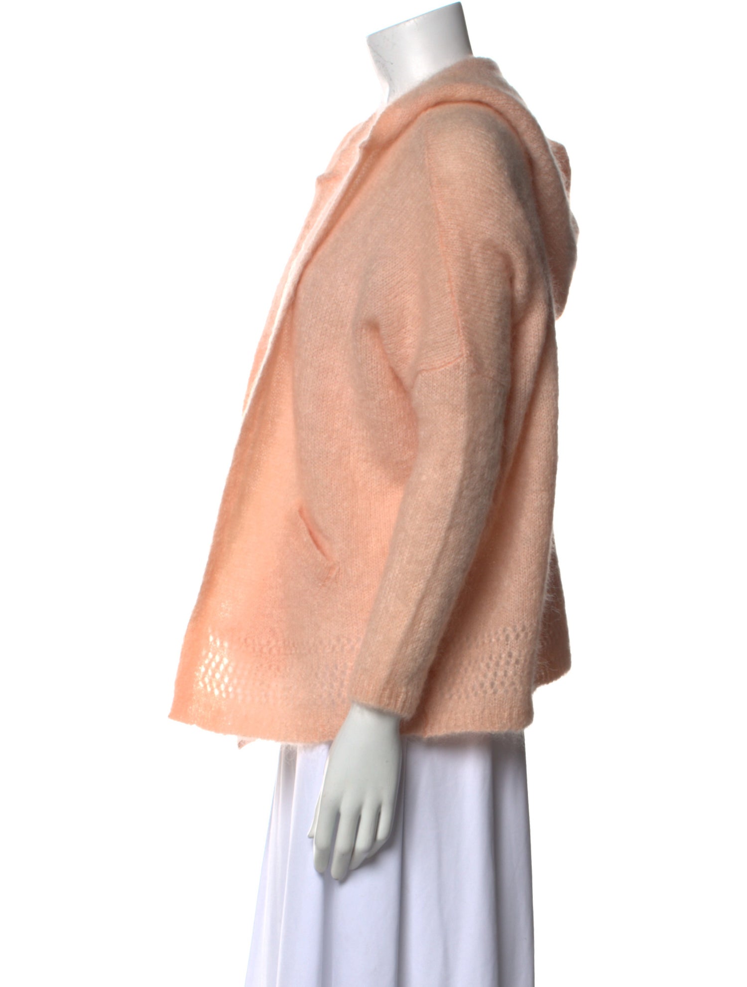 La Maille Sezane Kid Mohair Open Front Sweater