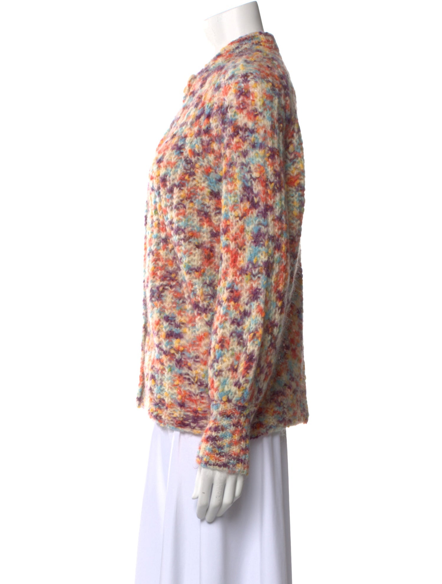 La Maille Sezane Printed Crew Neck Sweater