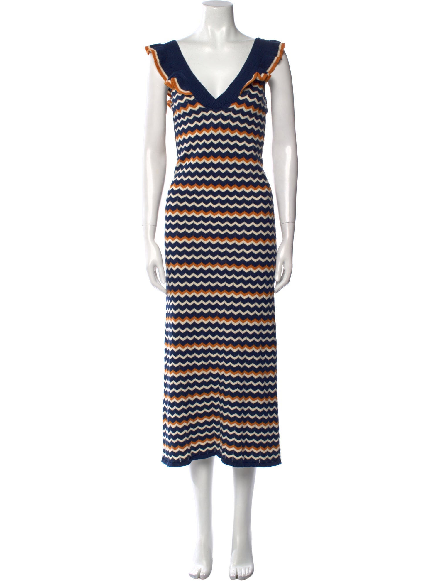 La Maille Sezane Striped Long Dress w/ Tags