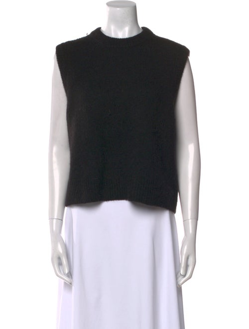 La Maille Sezane Crew Neck Sleeveless Crop Top