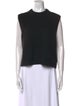 La Maille Sezane Crew Neck Sleeveless Crop Top