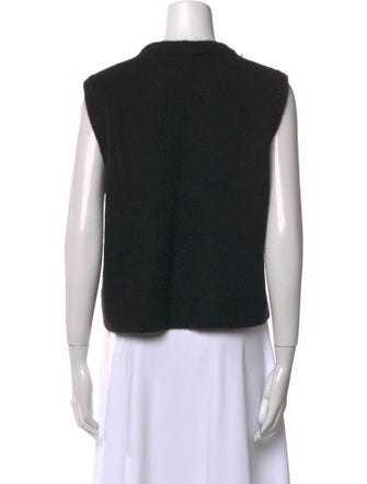 La Maille Sezane Crew Neck Sleeveless Crop Top