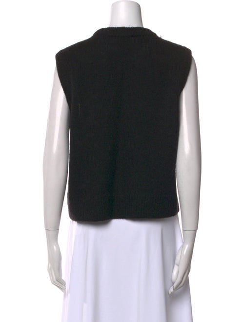 La Maille Sezane Crew Neck Sleeveless Crop Top