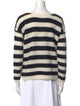La Maille Sezane Striped V-Neck Sweater