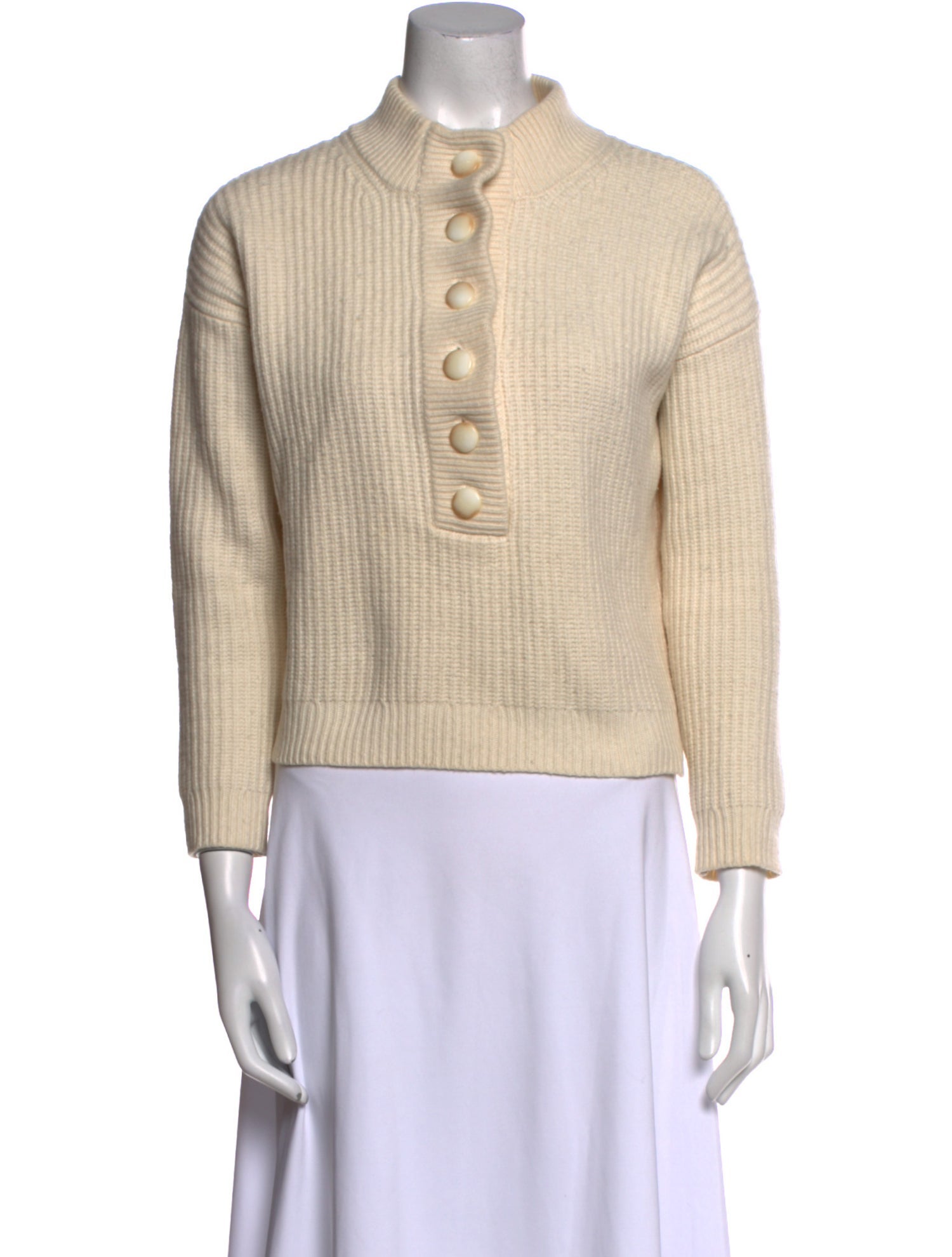 La Maille Sezane Mock Neck Sweater