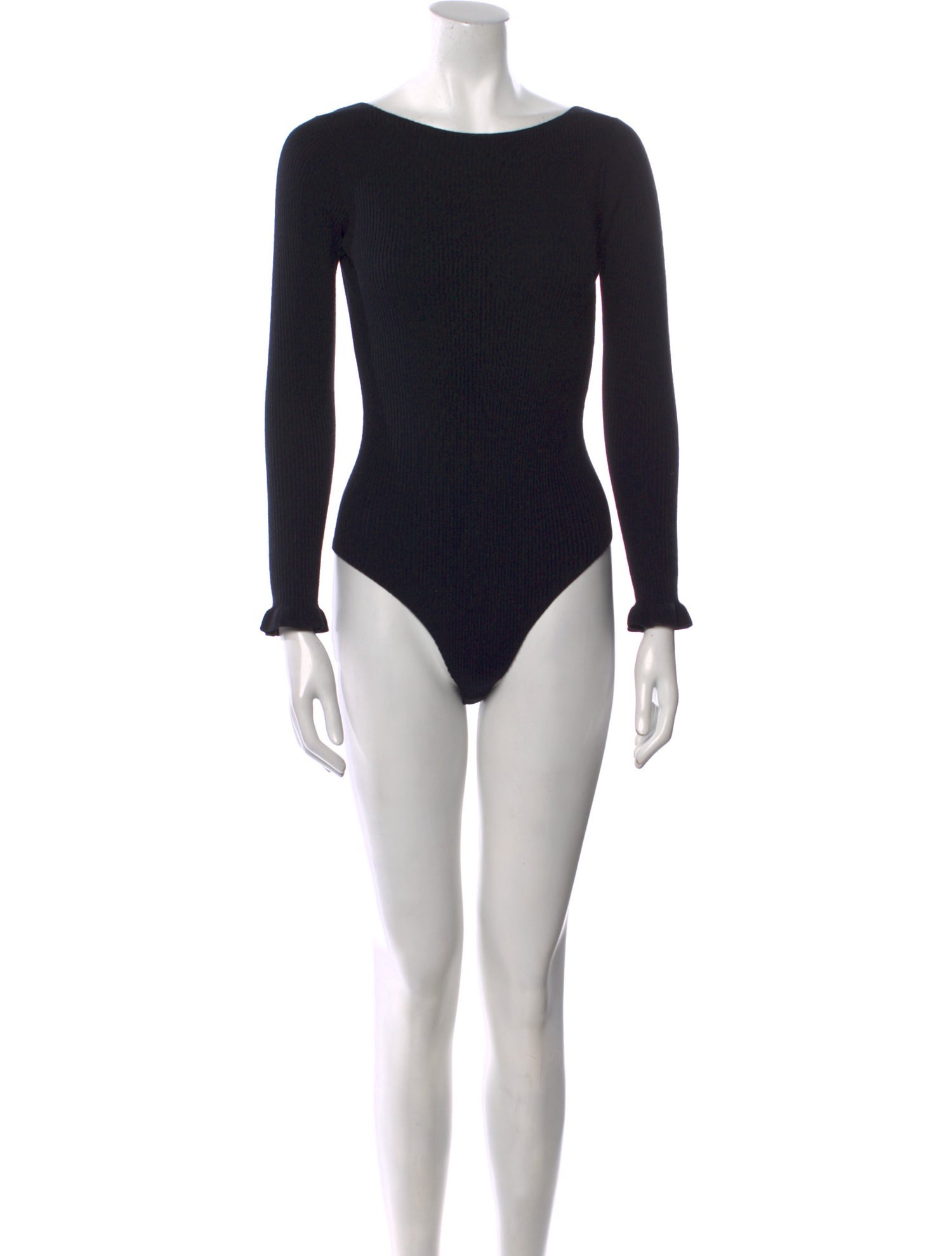 La Maille Sezane Bateau Neckline Long Sleeve Bodysuit