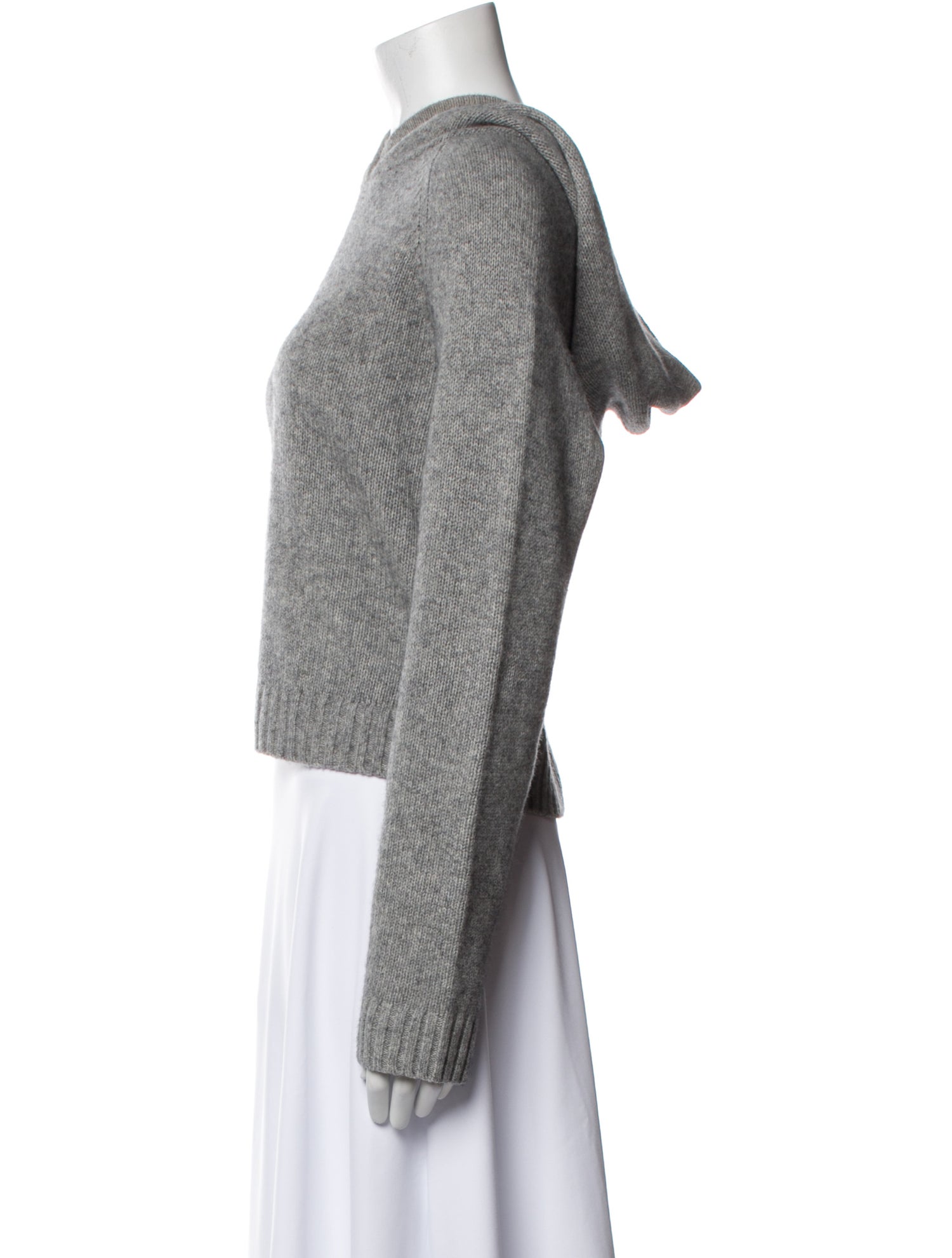 La Maille Sezane Wool Crew Neck Crop Top